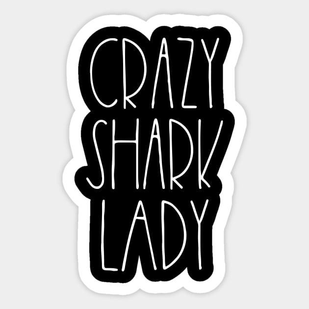 Crazy Shark Lady Sticker by LemonBox